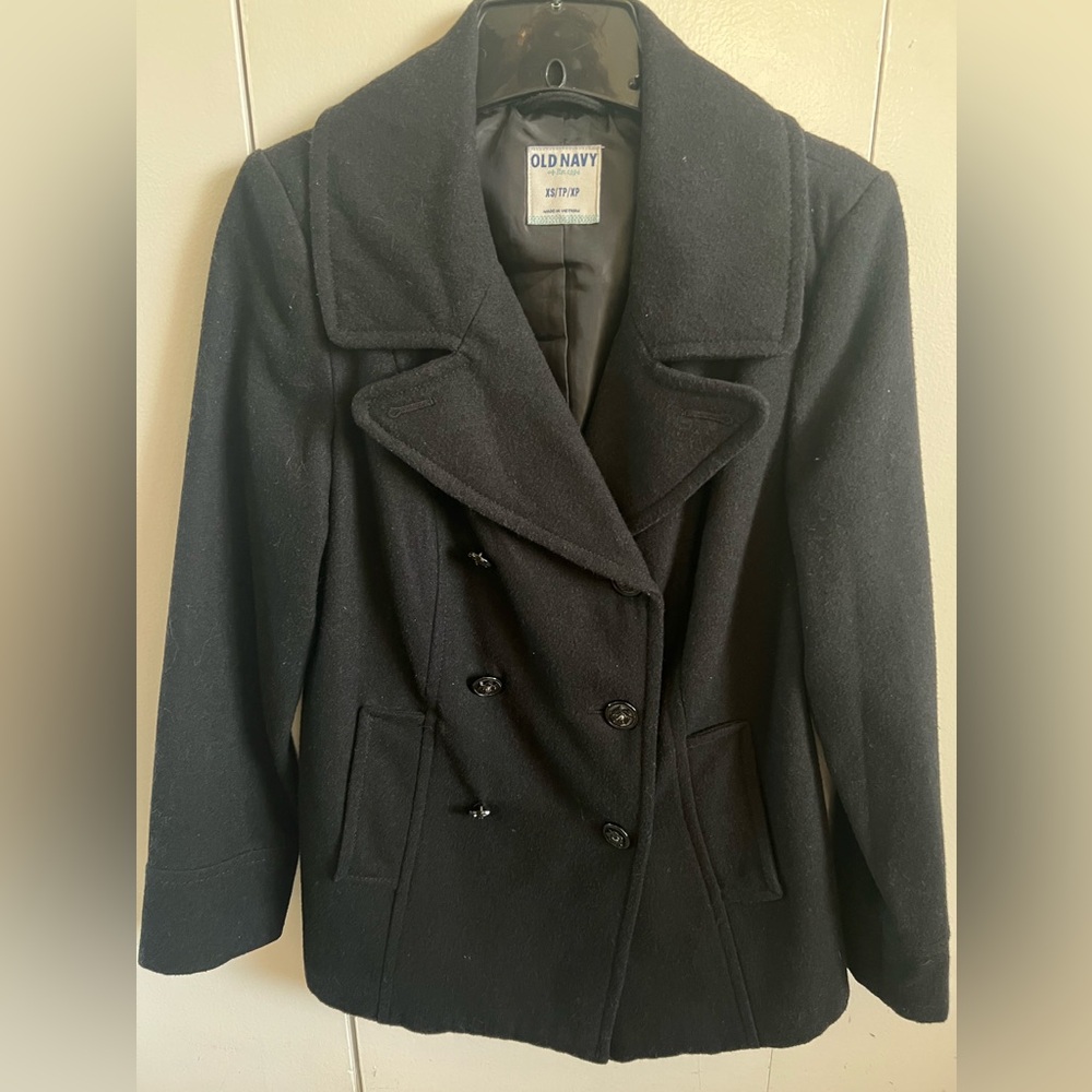 Old Navy Black WOOL PEACOAT Size XS